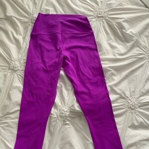 Athlete purple leggings
